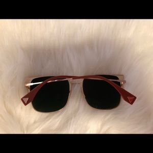 Fendi Sunglasses Metal Copper Gold + mat gree